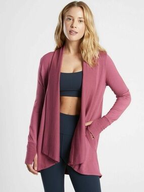 Athleta longsleeve Open-Front cardigan Sweater Small Yoga Workout